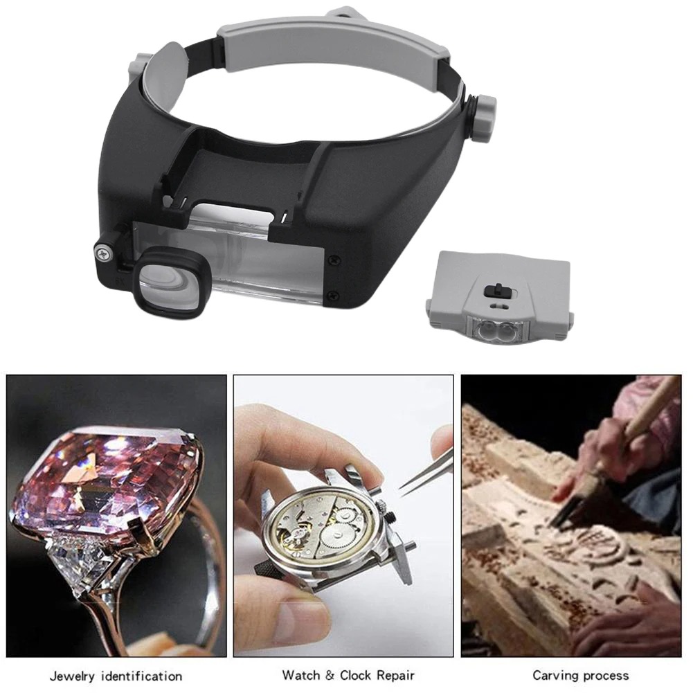 Electronics Repair Hobby - Lunettes Loupe LED à Fixation sur