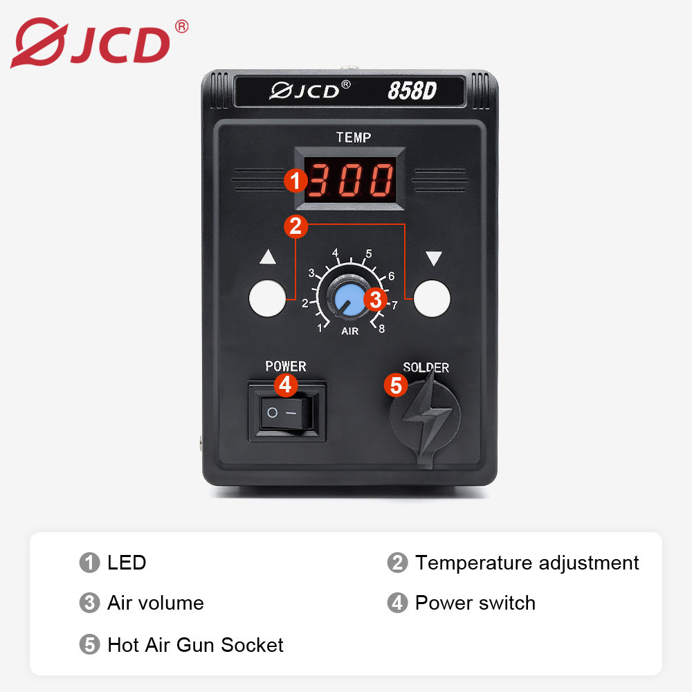 JCD pistolet à Air chaud 858D  - Hot Air Station 858 avis et prix